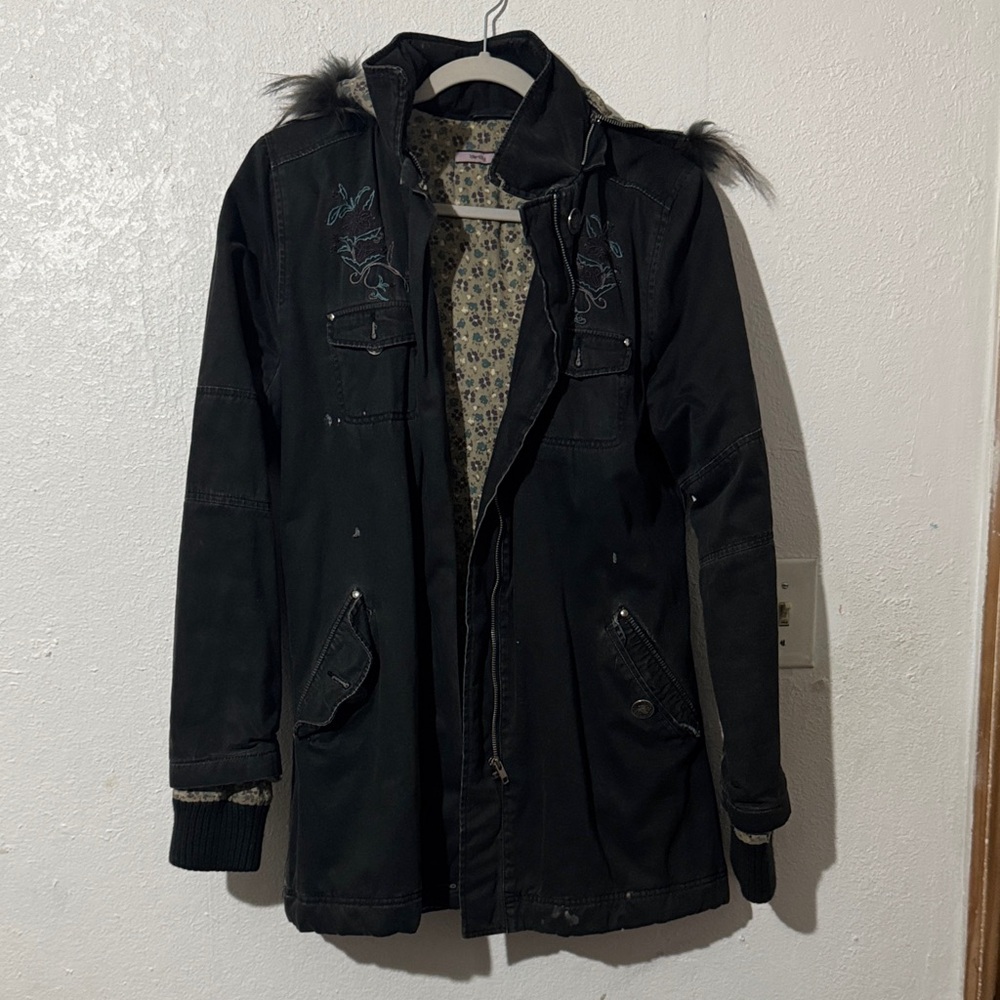 Y2K parka long jacket